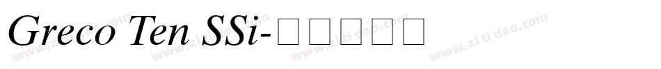 Greco Ten SSi字体转换